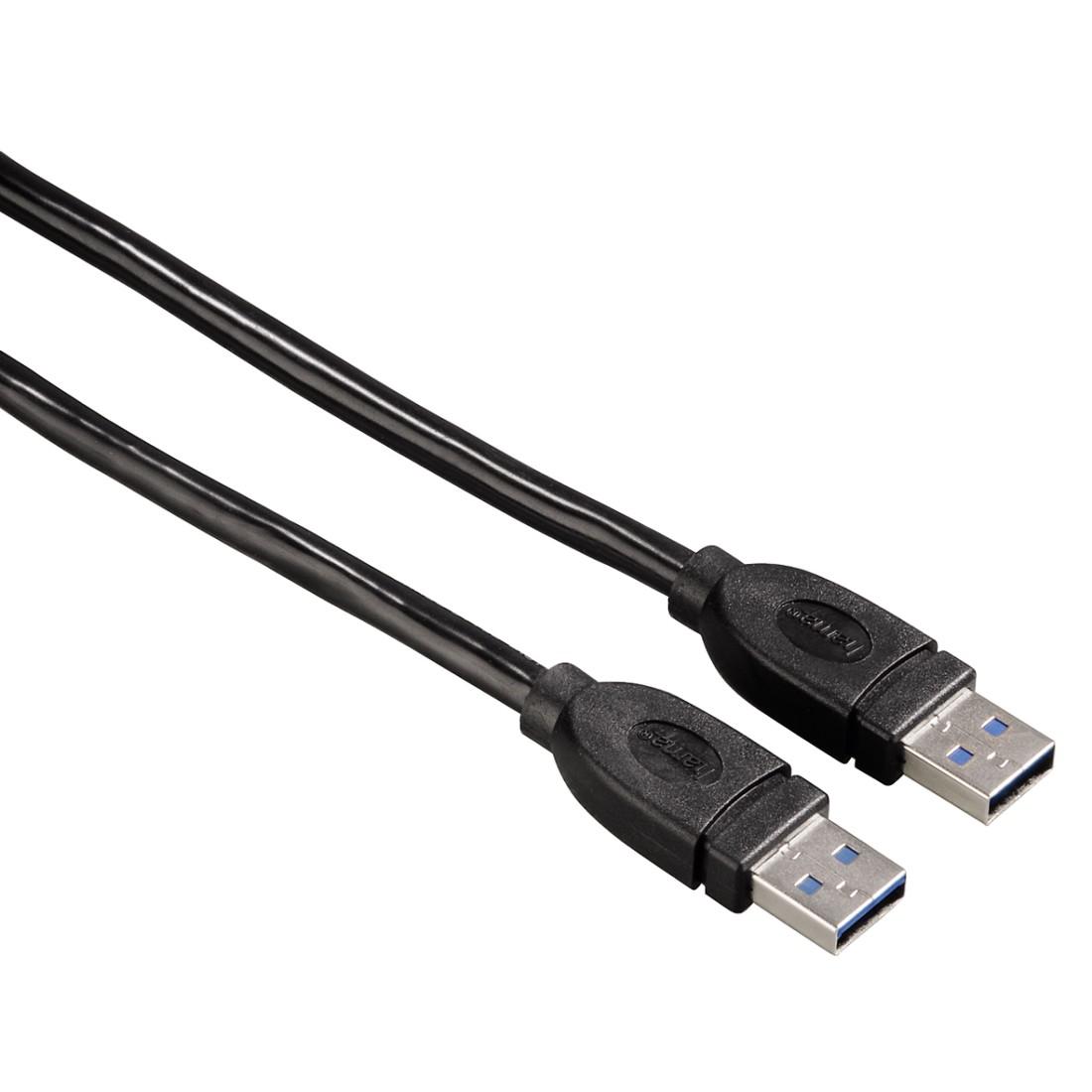 Кабел HAMA 54500 USB 3.0, USB-A мъжко - USB-А мъжко, 1.8 м, 1 звезда, екраниран