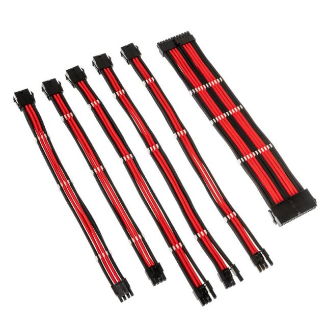 Sleeved Extension Cable Kit Kolink Core, Black/Red 