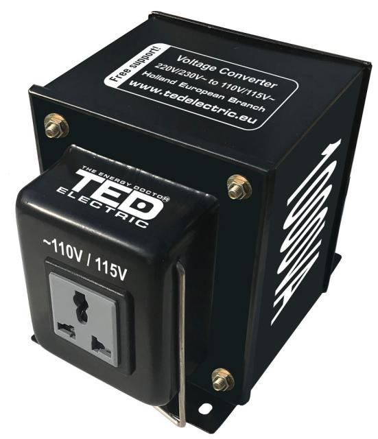 TED ELECTRIC voltage converter  220V / 110V  Up / Down  1000VA  TED003645 