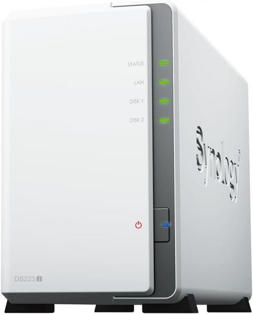 Мрежов сторидж Synology DS223j, За 2 диска, Realtek RTD1619B 4-core 1.7GHz, 1 GB 