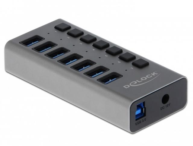 USB-А хъб, 7 порта, DELOCK-63669 