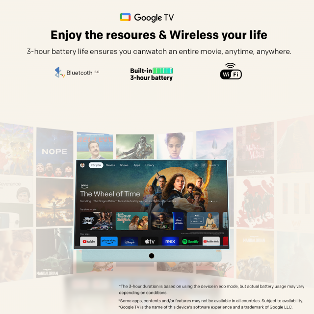 METZ Портативен телевизор  24MPE7000Y 24" LED FHD(1920x1080) GoogleTV, HDR10, син 