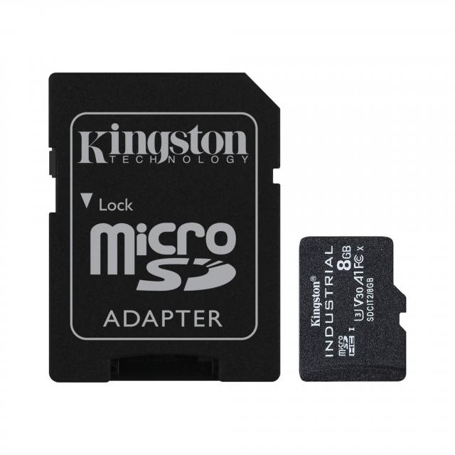 Карта памет Kingston Industrial microSDHC/SDXC 8GB, Class 10 