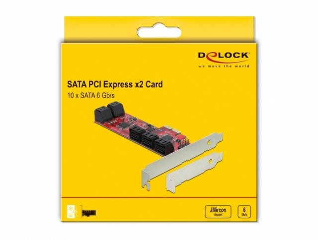 Контролер Delock SATA PCI Express Card - 10 ports 