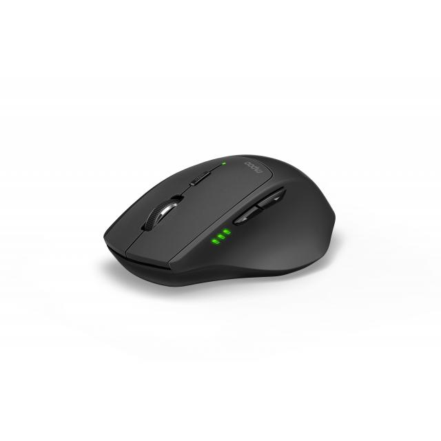 Wireless optical Mouse RAPOO MT550, Multi-mode, Bluetooth & 2.4Ghz, Black