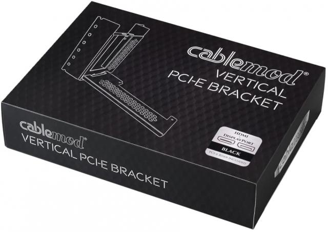 CableMod CM-VPB-2DK-R – Universal Vertical GPU Bracket with 200mm Flat Line Pci-E X16 Riser Cable Kit + 1x DisplayPort, 1x HDMI 
