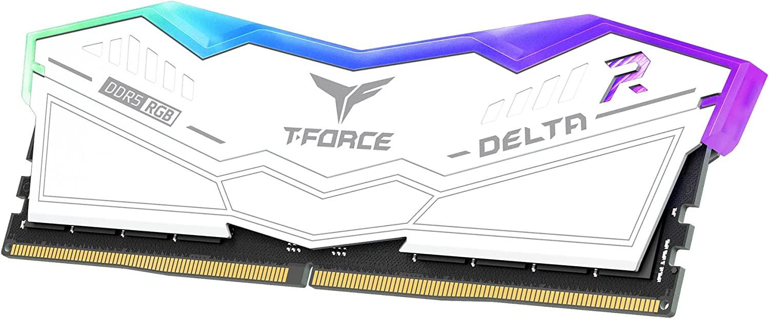 Памет Team Group T-Force Delta RGB White DDR5 32GB (2x16GB) 6000MHz CL38