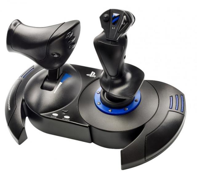 Жичен джойстик,  авиосимулатор Thrustmaster T.Flight Hotas 4  за PC / PS4, Черен 