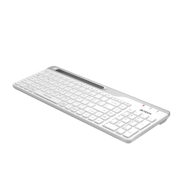 Wireless Keyboard A4TECH FBK25, Bluetooth & 2.4G, White, Smartphone Cradle 