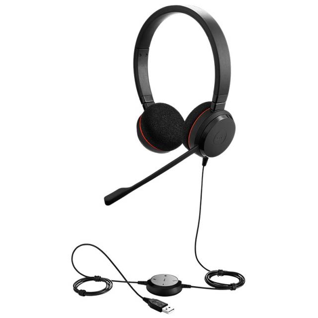 Headphones Jabra Evolve 20 Stereo, Microphone, Black