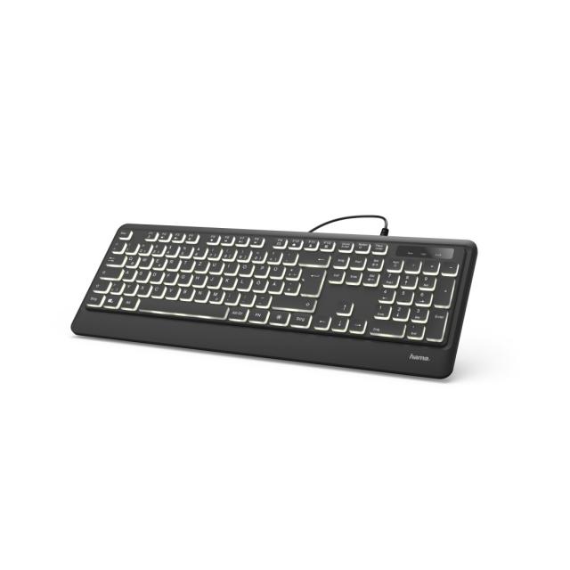 Hama "KC-550" Illuminated Keyboard, Cabled, black