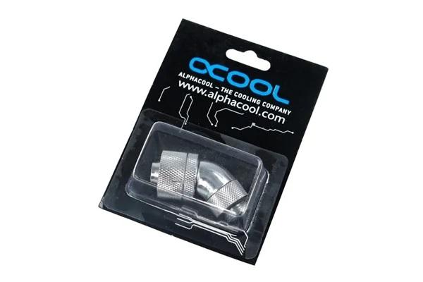 Alphacool 16/10 compression fitting 45° revolvable G1/4, chrome 