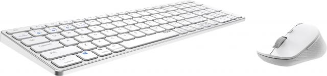 Wireless Keyboard Set RAPOO 9700M, Multi mode, Bluetooth, 2.4Ghz, White 