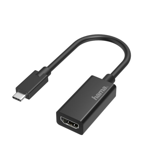 Адаптер HAMA 200315, USB-C мъжко - HDMI женско, Ultra HD, 4K, Черен 
