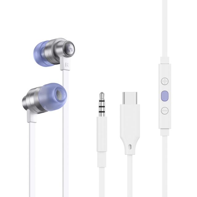 Gaming Earphone Logitech G333 In-ear, 3.5 mm + USB-C adapter, White 