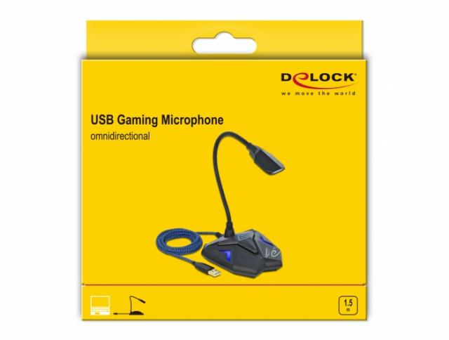 Delock Desktop USB Gaming Microphone, 66330 