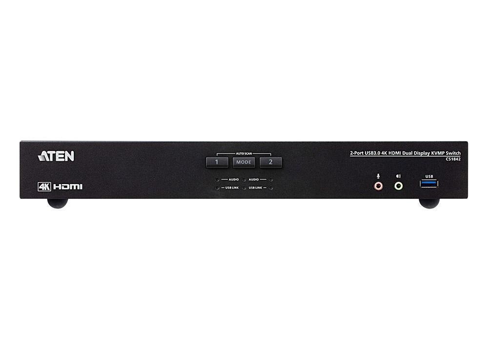 KVM превключвател ATEN CS1842-AT-G, 2 порта USB 3.0