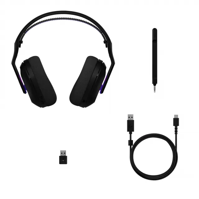 Геймърски слушалки Logitech G522 Lightspeed Wireless RGB, Микрофон, Черни 