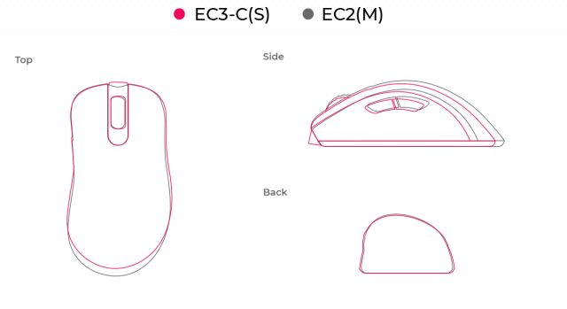 Gaming Mouse ZOWIE EC3-C, Black 