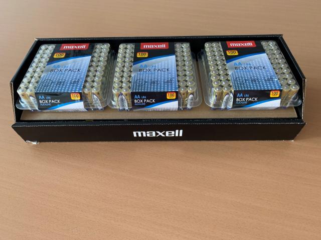 MAXELL Alkaline batteries LR6 AA 10x10 / 100 pcs packs in PVC box  