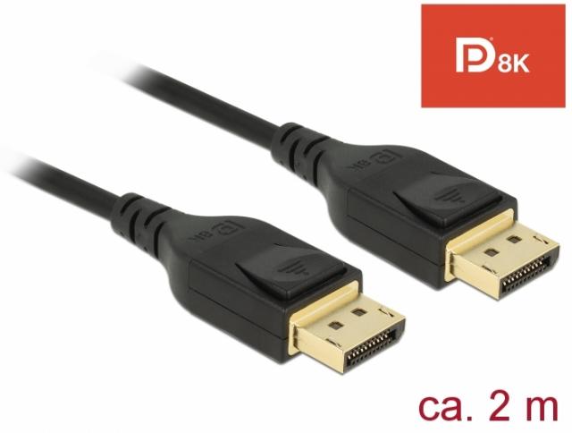 Delock DisplayPort cable 8K 60 Hz 2 m DP 8K certified 