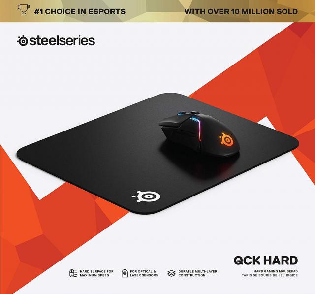 Gaming pad SteelSeries, QcK Hard Pad, Black 