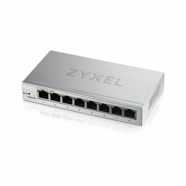 Суич ZyXEL GS-1200-8, 8 портов, Gigabit, webmanaged 
