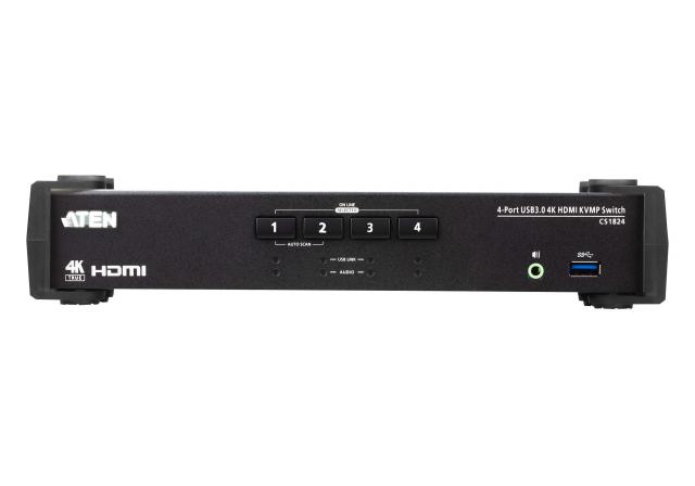 KVMP switch ATEN CS1824 4-port, 4K, USB 3.0, HDMI Audio 