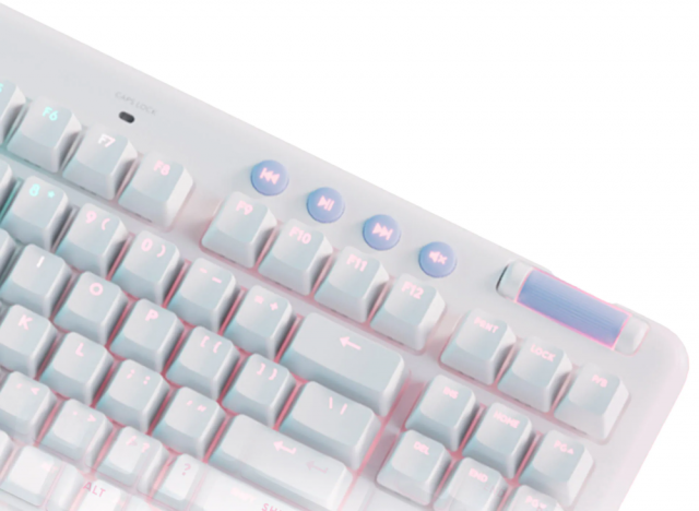 Геймърска механична клавиатура Logitech G G713, TKL, Tactile, RGB LED, US Layout, бяла 