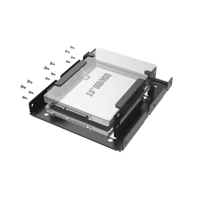 Hama Mounting Frame for 2 x 2.5" SSD and HDD Hard Disks in a 3.5" Bay 
