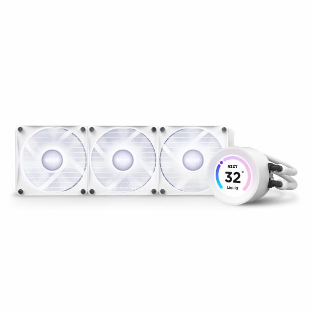 AIO Liquid Cooler NZXT Kraken Elite 360 RGB White, LCD Display 