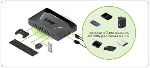 Адаптер ATEN IOGEAR KeyMander 2 3Play, За клавиатура и мишка към PC & Game Consoles 