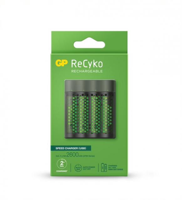 Зарядно устройство GP M451-270AAHCE-EB4, 4 AA, NiMH, 2700mAh, FAST 