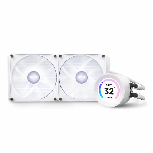 AIO Liquid Cooler NZXT Kraken Elite RGB 280 White, Customizable LCD Display 