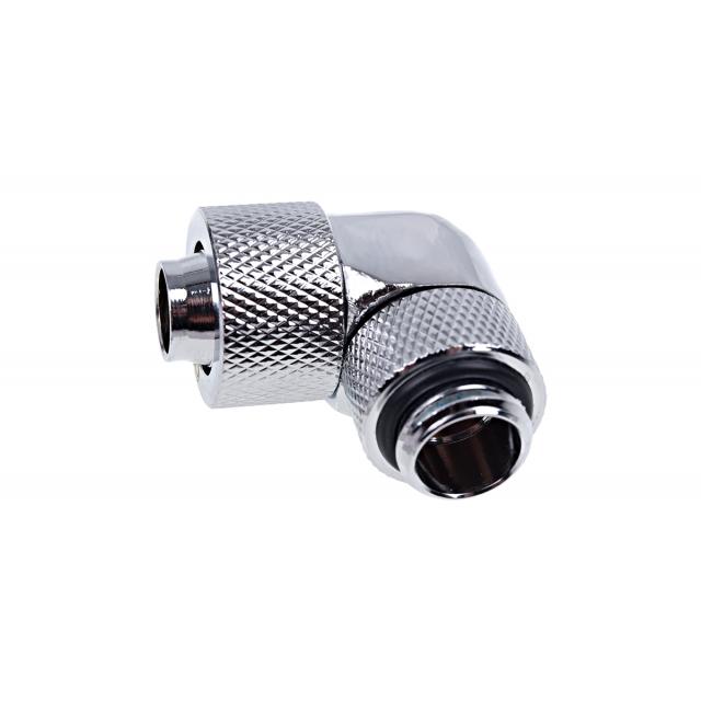Alphacool Eiszapfen 13/10mm compression fitting 90° rotatable G1/4 - chrome