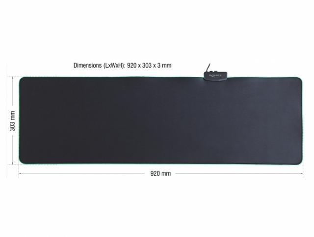 Delock USB Mouse Pad 920 x 303 x 3 mm with RGB Illumination 