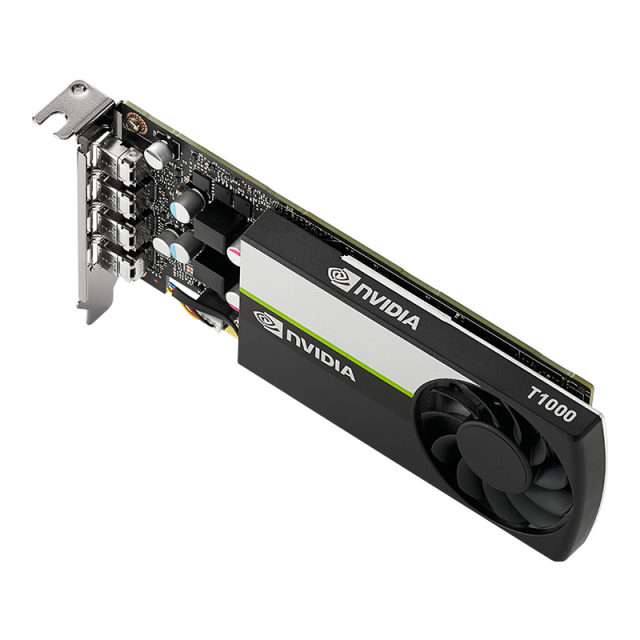 Graphic card PNY NVIDIA Quadro T1000, 4GB, GDDR6, 128 bit, miniDisplayPort 