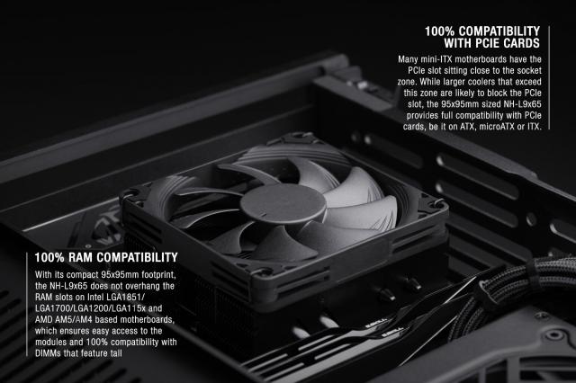 CPU Cooler Noctua NH-L9x65 chromax.black - LGA1851/1700/1200/AM5 