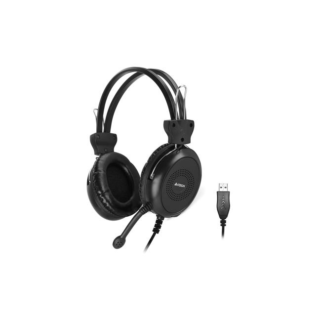 Headphones A4TECH HU-30, Stereo, USB, Black