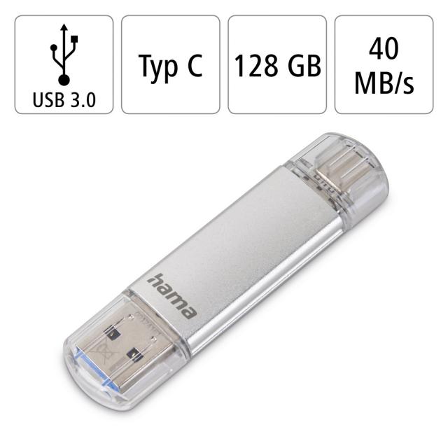 "C-Laeta" USB Stick, USB-C USB 3.1/3.0, 128 GB, HAMA-181073 