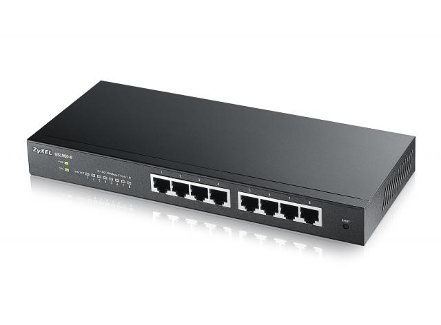 Суич ZYXEL GS1900, 8 портов управляем, Gigabit 