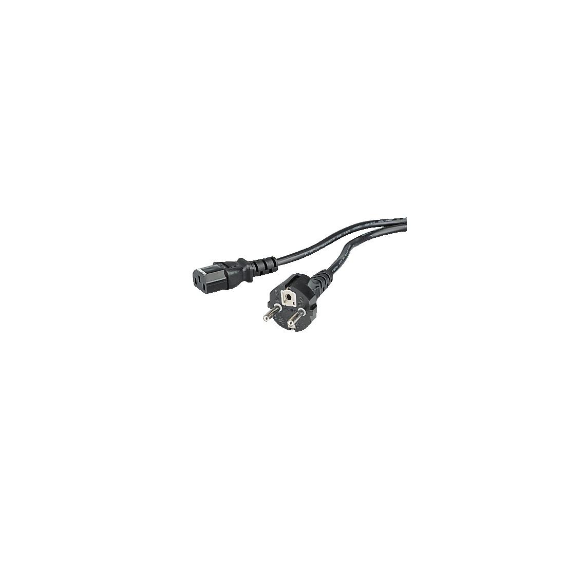 Универсален захранващ кабел HAMA , 3-pin socket, 2.5 m, Черен