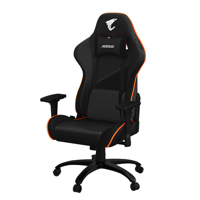 Геймърски стол Gigabyte Aorus AGC310, Черно и Оранжево 