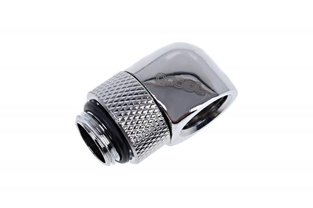 Alphacool Eiszapfen L-connector rotatable G1/4 outer thread to G1/4 inner thread - chrome 