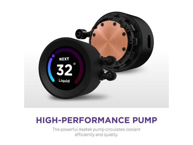 AIO Liquid Cooler NZXT Kraken Elite 360 RGB Black, LCD Display 