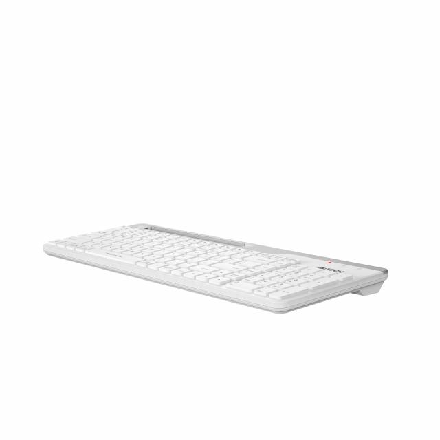 Wireless Keyboard A4TECH FBK25, Bluetooth & 2.4G, White, Smartphone Cradle 