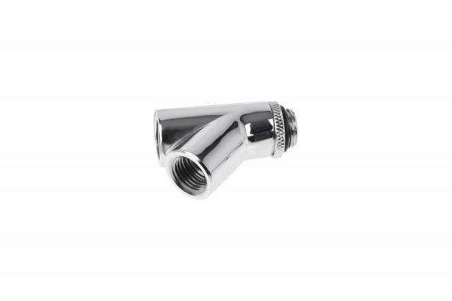 Alphacool Eiszapfen Y-connector 45° rotatable G1/4 outer thread to 2x G1/4 inner thread - chrome 