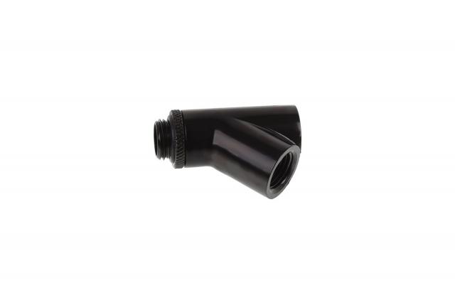 Alphacool Eiszapfen Y-connector 45° rotatable G1/4 outer thread to 2x G1/4 inner thread - deep black 