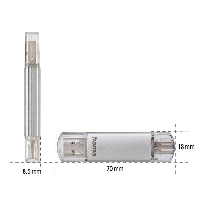 "C-Laeta" USB Stick, USB-C USB 3.1/3.0, 128 GB, HAMA-181073 