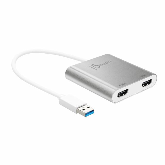 Адаптер j5create JUA365, За 2 монитора, USB-C - HDMI 